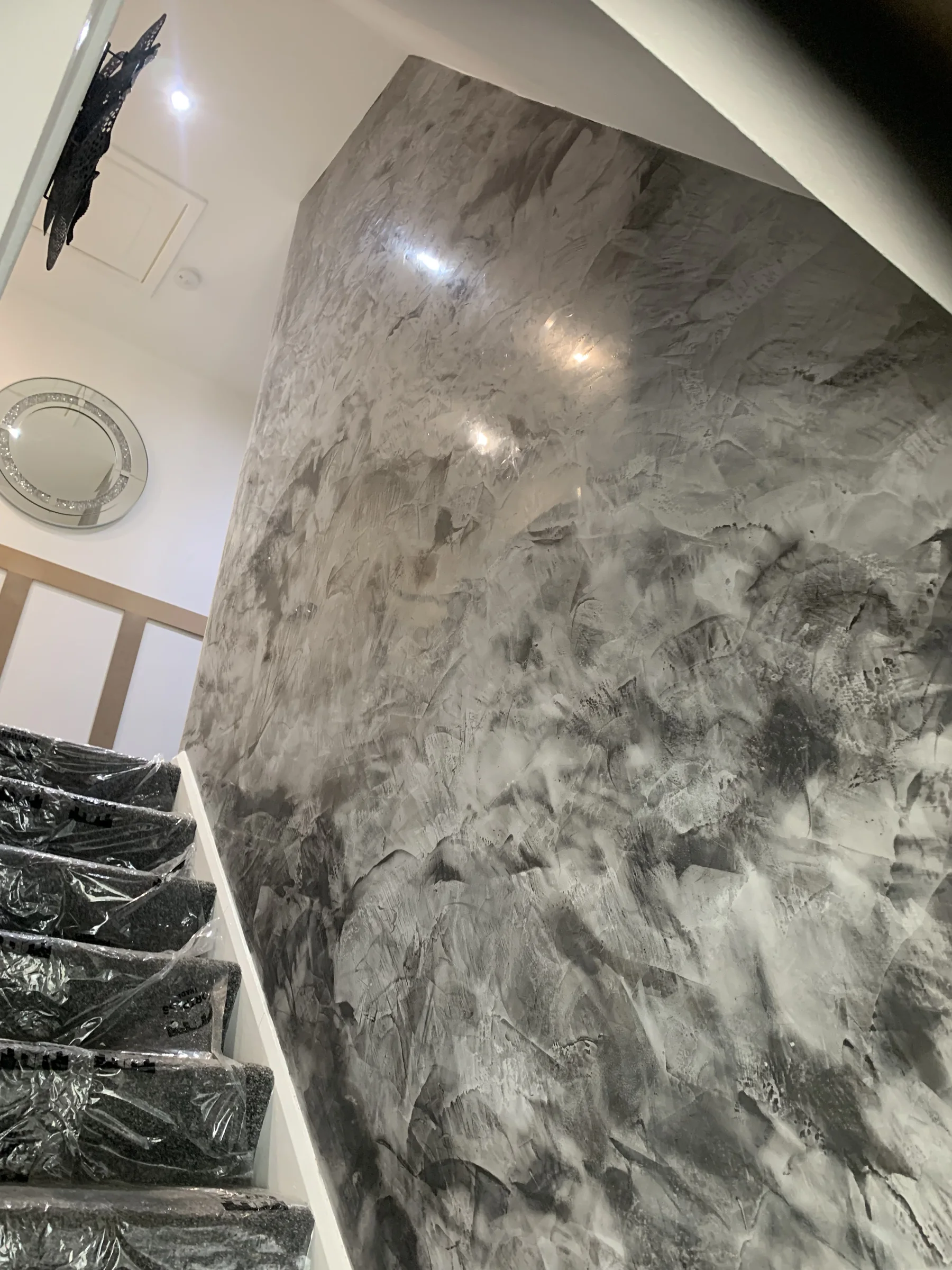 Venetian plaster feature wall